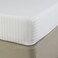 Hotel Linen Klub Double Fitted Sheet 1pc, 100% Cotton 250Tc Sateen 1 cm Stripe, Size: 150x200+30cm, White