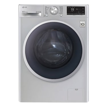 غسالة ملابس ال جي فيفاتشي تحميل امامي، 9 كجم، 1400 لفة، فضي - F4R5VYGSL