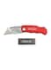 Folding Knife With Spare Blades Red/Silver