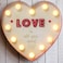 Retro LOVE Metal Heart with LED Lights 23cm