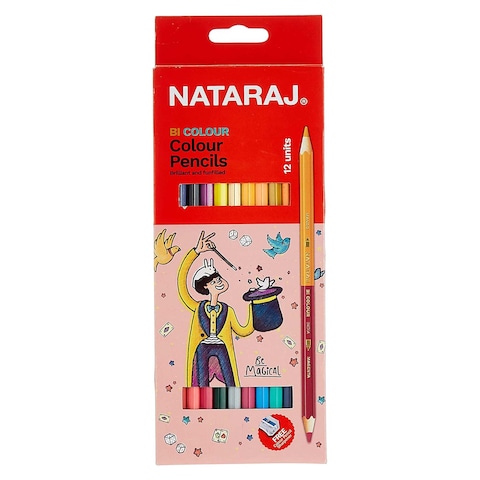 Nataraj Bi- Hex Colour Pencils - 12 Colors
