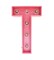 LED Marquee Letter Light Sign Wooden Pink (T) 25cm