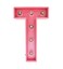 LED Marquee Letter Light Sign Wooden Pink (T) 25cm