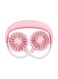 Generic Adjustable Neckband Fan Pink/White