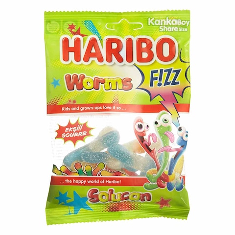 Haribo Jelly Worms Fizz - 70 gm