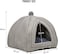 Cat bed for indoor cats, a Triangle cat cave with removable soft cushion, 2-in-1 comfortable pet bed, Suitable for small pets like kittens, rabbits, and small dogs 55 cm (Grey)