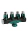 Generic 4 Way Water Tap Connector Splitter Green 205X120mm