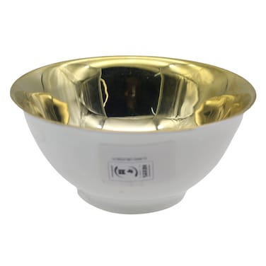 One 2 One Small Bowl White/Gold