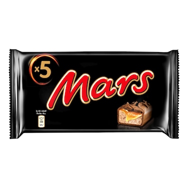 Mars Caramel Soft Nougat Chocolate Bar, 45g Pack of 5