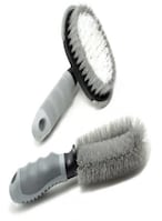 اشتري Generic - Wash Wheel Hub Brush Tire Brush Car Cleaning Cleaning Wheel Special Soft Steel Ring Brush Combination Set (Gray) في الامارات