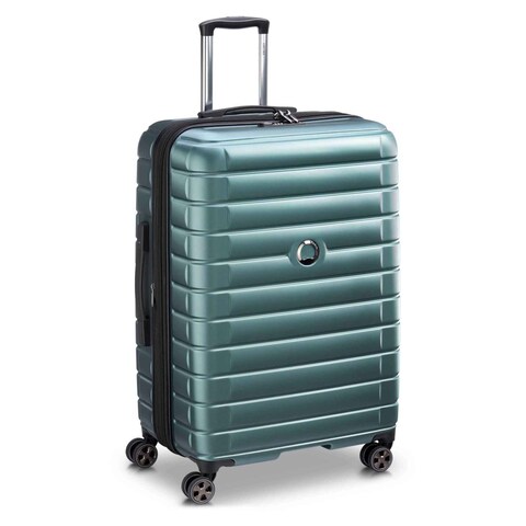 Delsey Helium Shadow 5.0 4 Double Wheel Hard Casing Luggage Trolley L Green 82cm