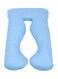 Generic U-Shaped Maternity Pillow Cotton Blue 120X80cm