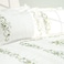 Rou Lane 3 Piece Duvet Cover Set 100% Handmade Cotton with Floral Embroidery Super King Size 240 x 260 cm