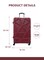 PARA JOHN 3-Piece Hard Side ABS Luggage Trolley Set 20/24/28 Inch Burgundy