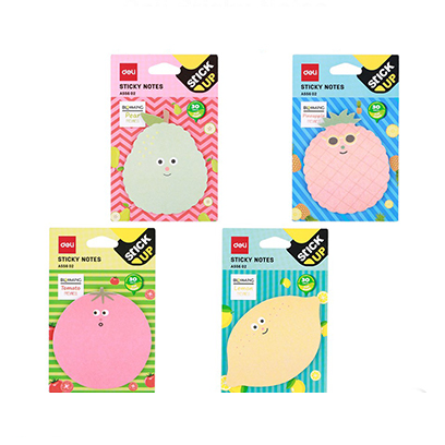Deli Sticky Notes Fruits Shapes Assorted 76X75MM