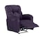 American Polo Velvet Rocking &amp; Rotating Recliner Chair - Dark Purple - American Polo