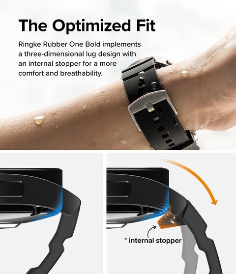 Ringke Galaxy Watch / Watch Lug Width 20mm Watch Band  Rubber One Bold Watch Straps  Paint