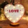 Retro LOVE Metal Heart with LED Lights 23cm