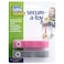 Baby Buddy Secure-A-Toy - Straps Toys, Teether, or Pacifiers to Strollers, Highchairs, Car Seats- Safety Leash With Adjustable Length to Keep Toys Sanitary &amp; Clean, Pink/Gray 2 Count