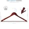 Zober High Grade Wooden Suit Hangers With Non Slip Pants Bar 30 Pack