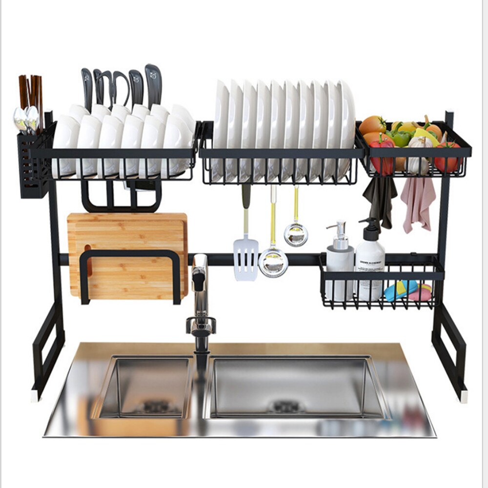 Buy Decdeal Stainless Steel Over the Sink Dish Rack Online | Carrefour UAE