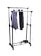 Generic Stainless Steel Double Garment Rack Silver/Black