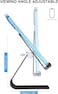 Adjustable Aluminum Tablet and Phone Holder Stand - Hands-Free Viewing, Heavy Case Compatible, Anti-Slip Design