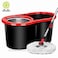SPIN MOPS 360 Degree SPINNING MOP BUCKET HOME CLEANING WITH STAINLESS STEEL HANDLE AND 1 MOP HEADS