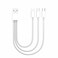 KKmoon - 3-In-1 Charging Cable USB to Micro USB + Type C + Lightning Charging Cable Sync Fast Charging Line Adapter for iPhone iPad HUSamsung