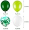 Party Time 20-Pieces 12" Safari Theme Party Balloons Set of Green, White Latex Balloons &amp; Green Confetti Balloon Decoration For Safari Birthday Party Decoration - Party Supplies