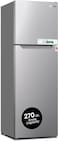 Nobel 270L Gross / 180L Net Capacity Double Door Refrigerator, NoFrost, Electronic Control System, R600a Refrigerant, LED Inside Light, Removable Gasket, Inside Condenser NR350NF Dark Silver