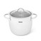 Fissman Stockpot Vivien 22X18.7cm / 7.7 Ltr With Glass Lid (Stainless Steel)