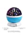 Generic Star And Moon Rotating Projector Night Lamp Blue/Black/White 13X13X14.5Centimeter