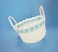 Multipurpose Storage Cotton White and Blue Basket 27x15cm