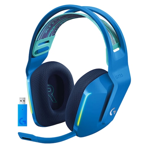 Logitech G Series G733 Wireless Lightspeed Over Ear Gaming Headset Blue