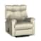 In House Velvet Rocking &amp; Rotating Recliner Chair - Light Beige - AB011