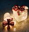 2-Piece Heart Shaped Gift Boxes Openable Top Cover with Warm LED Fairy Lights