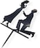 Party Time Black Color Will You Marry Me Acrylic Cake Topper for Proposal, Engagement, Wedding Decoration / Cake Decoration - Proposal Cake Topper