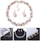Aiwanto Pearl Beautiful Necklace Set Necklace with Earring Traditional Party Wear Jewellery Set (Golden)