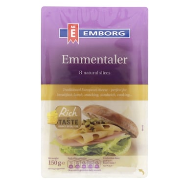Emborg Cheese Emmental Na.Slices 150G