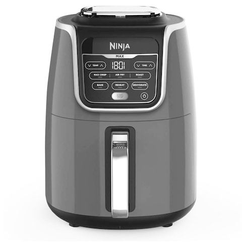 Ninja Air Fryer Max 1750W AF160 5.2 Liters Lower Fat Healthier Frying (Black/Grey)