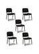 Sulsha Furniture 5 Piece Reception Visitor Chair Office, Conference Desk For Guest Waiting Chair, Room Lobby Banquet Events Chair, Study Chair Black