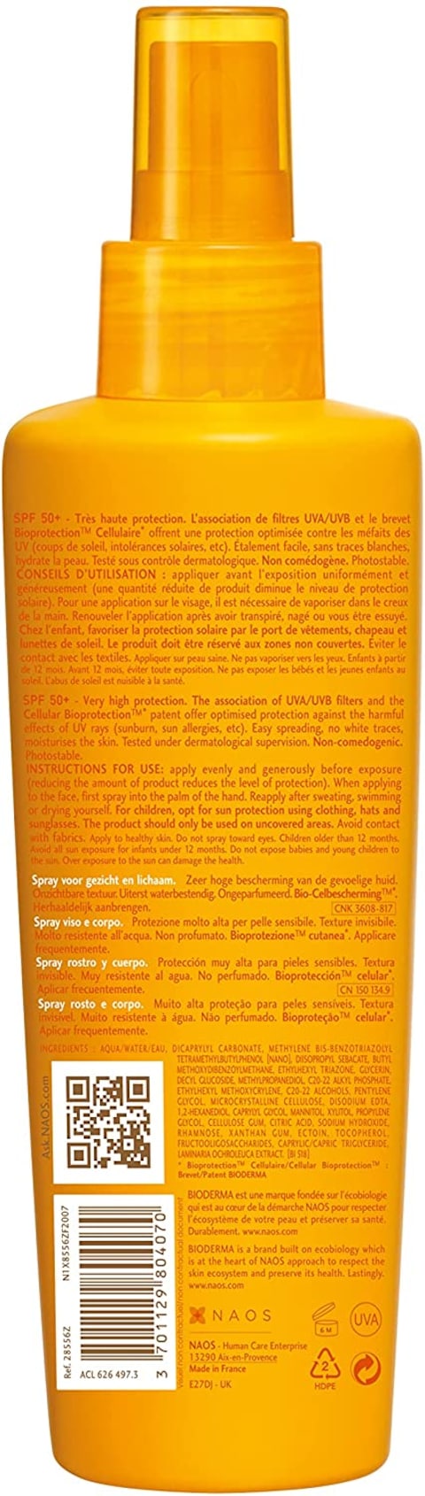 Bioderma Photoderm Max Body Sunscreen Spray Spf 50+, 200 ml