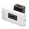 DKURVE HDMI Wall Plate Socket Panel 86 Module Angled (Size:48x24mm) FFits a standard 25mm x 50mm modular faceplate