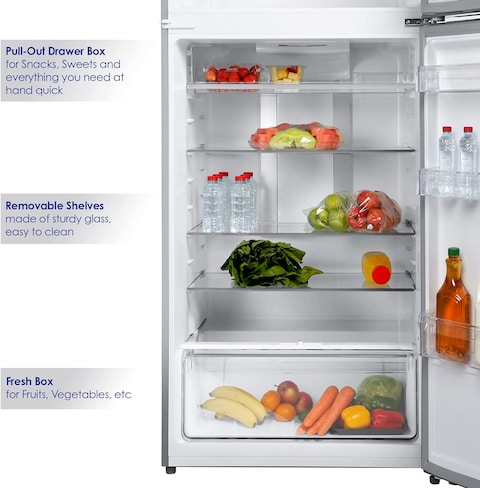 Super General 479L Net Capacity Double Door Refrigerator, Inox, SGR615I