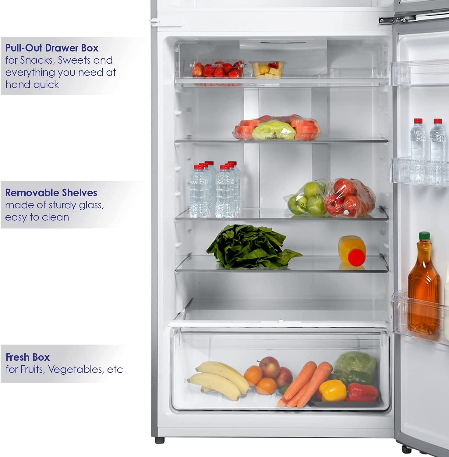 Super General 479L Net Capacity Double Door Refrigerator, Inox, SGR615I