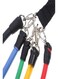Olliwon 11-Piece Latex Resistance Bands Fitness Exercise Tube Rope Set 455g