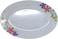 Royalford Thai Star Carnation Oval Pasta Plate, 9.5-Inch Size, White