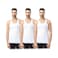 Fruit Of The Loom Sleeveless Vest M White Pack of 3