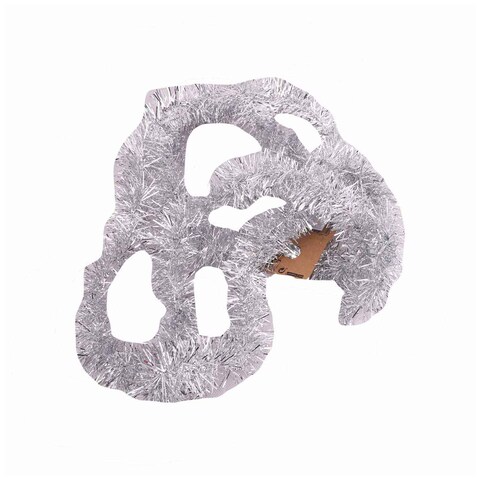 Carrefour De62052 Shiny Tinsel Garland - 2 Meter - Silver